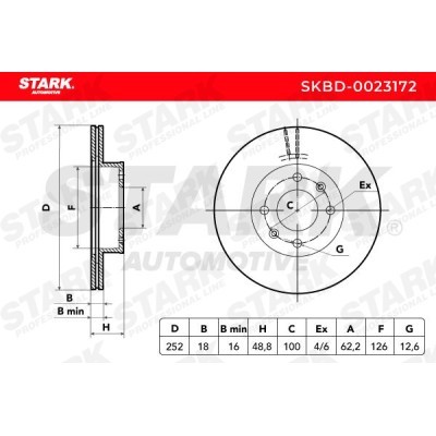 Tarcza hamulcowa Stark SKBD-0023172 SKBD-0023172 - foto 3