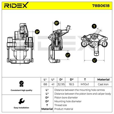 Zacisk Hamulcowy RIDEX 78B0618 78B0618 - foto 5