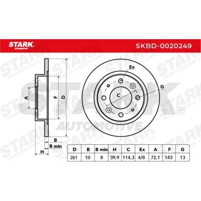 Tarcza hamulcowa Stark SKBD-0020249 SKBD-0020249 - foto 5