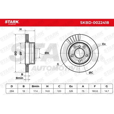 Tarcza hamulcowa Stark SKBD-0022418 SKBD-0022418 - foto 5
