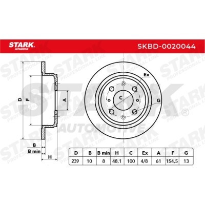 Tarcza hamulcowa Stark SKBD-0020044 SKBD-0020044 - foto 3