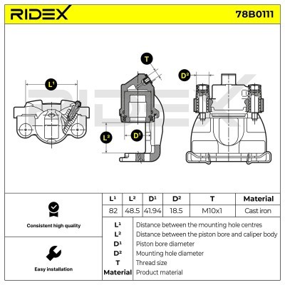 Zacisk Hamulcowy RIDEX 78B0111 78B0111 - foto 6