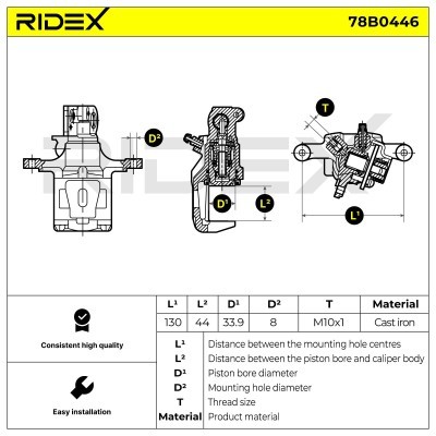 Zacisk Hamulcowy RIDEX 78B0446 78B0446 - foto 5