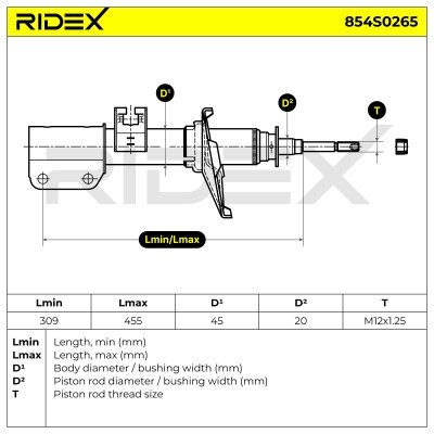 Amortyzator RIDEX 854S0265 854S0265 - foto 8
