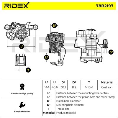 Zacisk Hamulcowy RIDEX 78B2197 78B2197 - foto 3