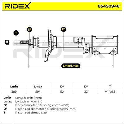 Amortyzator RIDEX 854S0946 854S0946 - foto 6