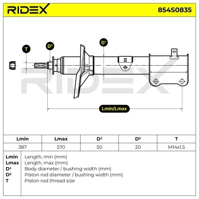 Amortyzator RIDEX 854S0835 854S0835 - foto 12