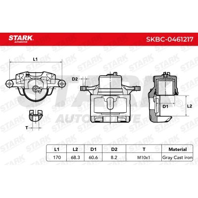 Zacisk Hamulcowy Stark SKBC-0461217 SKBC-0461217 - foto 3