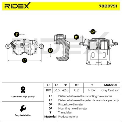 Zacisk Hamulcowy RIDEX 78B0791 78B0791 - foto 5