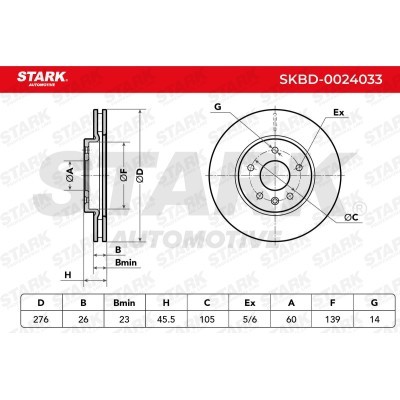 Tarcza hamulcowa Stark SKBD-0024033 SKBD-0024033 - foto 3