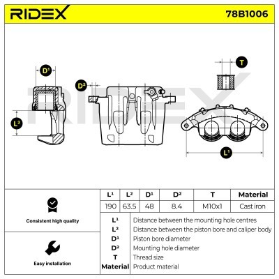 Zacisk Hamulcowy RIDEX 78B1006 78B1006 - foto 6