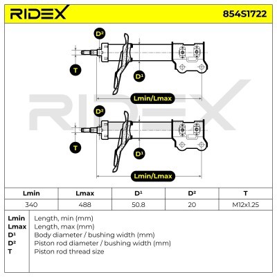 Amortyzator RIDEX 854S1722 854S1722 - foto 8