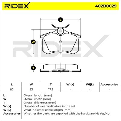 Klocki hamulcowe RIDEX 402B0029 402B0029 - foto 3