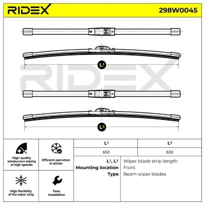 Pióro Wycieraczki RIDEX 298W0045 298W0045 - foto 6