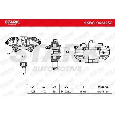 Zacisk Hamulcowy Stark SKBC-0461230 SKBC-0461230 - foto 3