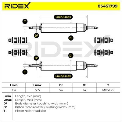 Amortyzator RIDEX 854S1799 854S1799 - foto 7