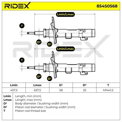 Amortyzator RIDEX 854S0568 854S0568 - foto 5