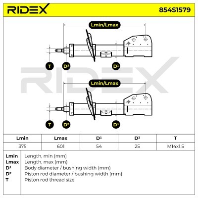 Amortyzator RIDEX 854S1579 854S1579 - foto 8