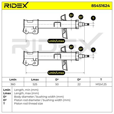 Amortyzator RIDEX 854S1624 854S1624 - foto 5