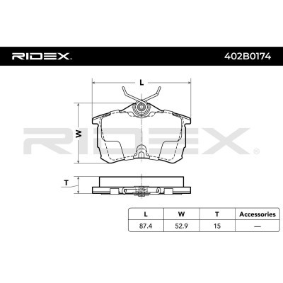 Klocki hamulcowe RIDEX 402B0174 402B0174 - foto 7