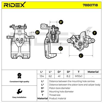 Zacisk Hamulcowy RIDEX 78B0718 78B0718 - foto 6