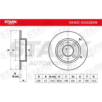 Tarcza hamulcowa Stark SKBD-0022809 SKBD-0022809 - foto 5