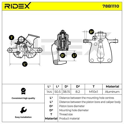 Zacisk Hamulcowy RIDEX 78B1110 78B1110 - foto 6