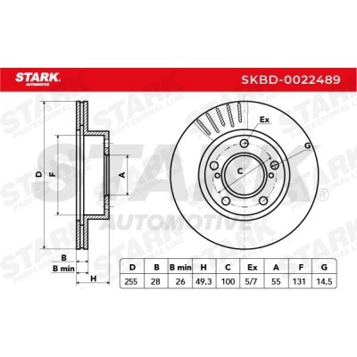 Tarcza hamulcowa Stark SKBD-0022489 SKBD-0022489 - foto 3