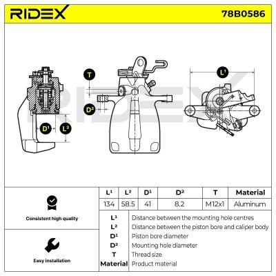 Zacisk Hamulcowy RIDEX 78B0586 78B0586 - foto 6
