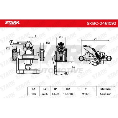 Zacisk Hamulcowy Stark SKBC-0461092 SKBC-0461092 - foto 6