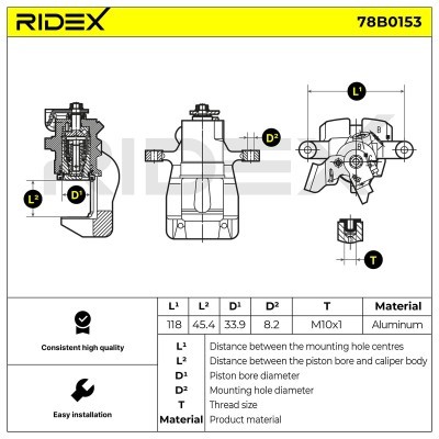 Zacisk Hamulcowy RIDEX 78B0153 78B0153 - foto 4