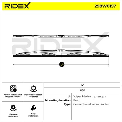 Pióro Wycieraczki RIDEX 298W0157 298W0157 - foto 8