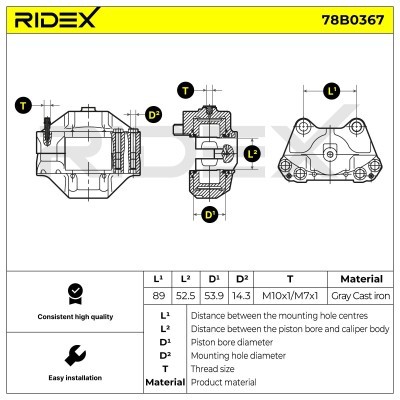 Zacisk Hamulcowy RIDEX 78B0367 78B0367 - foto 6