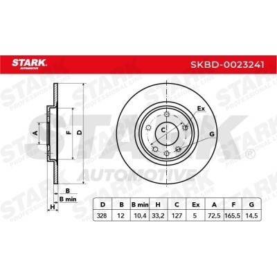 Tarcza hamulcowa Stark SKBD-0023241 SKBD-0023241 - foto 3