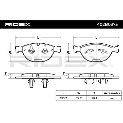 Klocki hamulcowe RIDEX 402B0375 402B0375 - foto 7