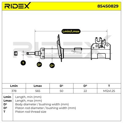 Amortyzator RIDEX 854S0829 854S0829 - foto 9