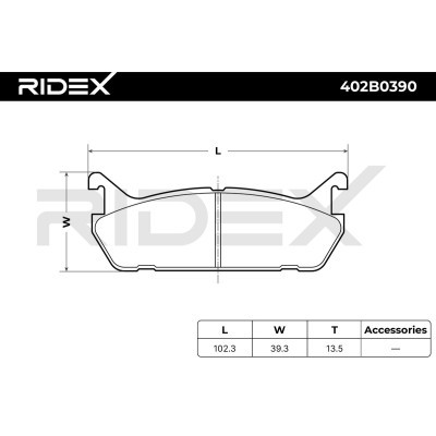 Klocki hamulcowe RIDEX 402B0390 402B0390 - foto 6