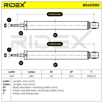Amortyzator RIDEX 854S1595 854S1595 - foto 6