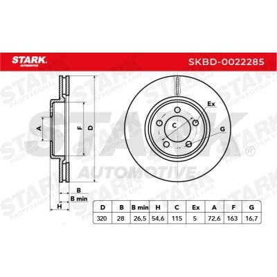 Tarcza hamulcowa Stark SKBD-0022285 SKBD-0022285 - foto 4