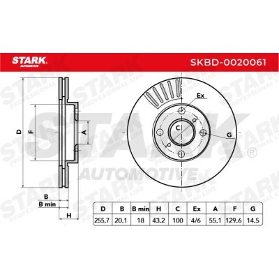 Tarcza hamulcowa Stark SKBD-0020061 SKBD-0020061 - foto 5