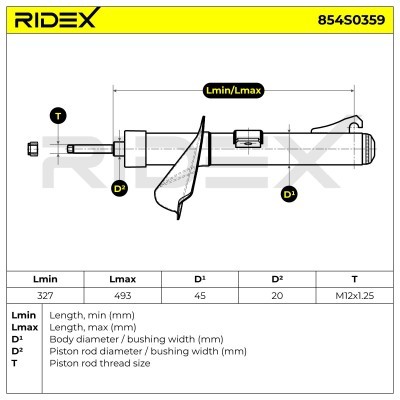 Amortyzator RIDEX 854S0359 854S0359 - foto 6