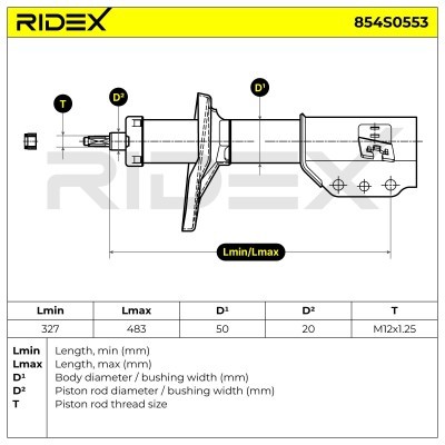 Amortyzator RIDEX 854S0553 854S0553 - foto 6