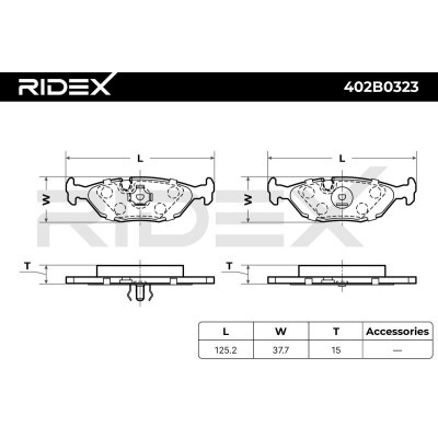 Klocki hamulcowe RIDEX 402B0323 402B0323 - foto 7