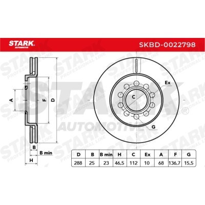 Tarcza hamulcowa Stark SKBD-0022798 SKBD-0022798 - foto 4