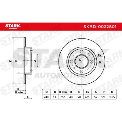 Tarcza hamulcowa Stark SKBD-0022801 SKBD-0022801 - foto 3