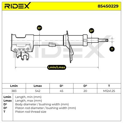 Amortyzator RIDEX 854S0229 854S0229 - foto 12