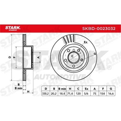 Tarcza hamulcowa Stark SKBD-0023032 SKBD-0023032 - foto 3