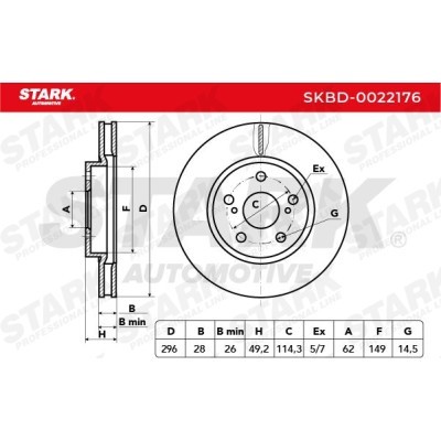 Tarcza hamulcowa Stark SKBD-0022176 SKBD-0022176 - foto 5