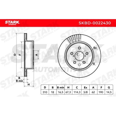 Tarcza hamulcowa Stark SKBD-0022430 SKBD-0022430 - foto 5