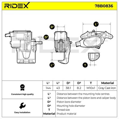 Zacisk Hamulcowy RIDEX 78B0836 78B0836 - foto 6